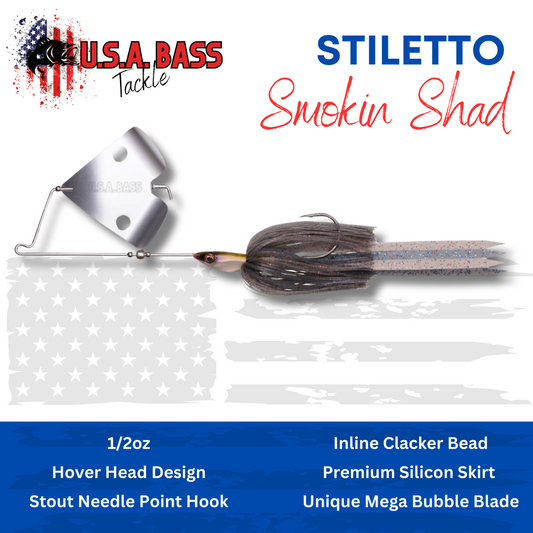 Stiletto Buzzbait - Smokin Shad