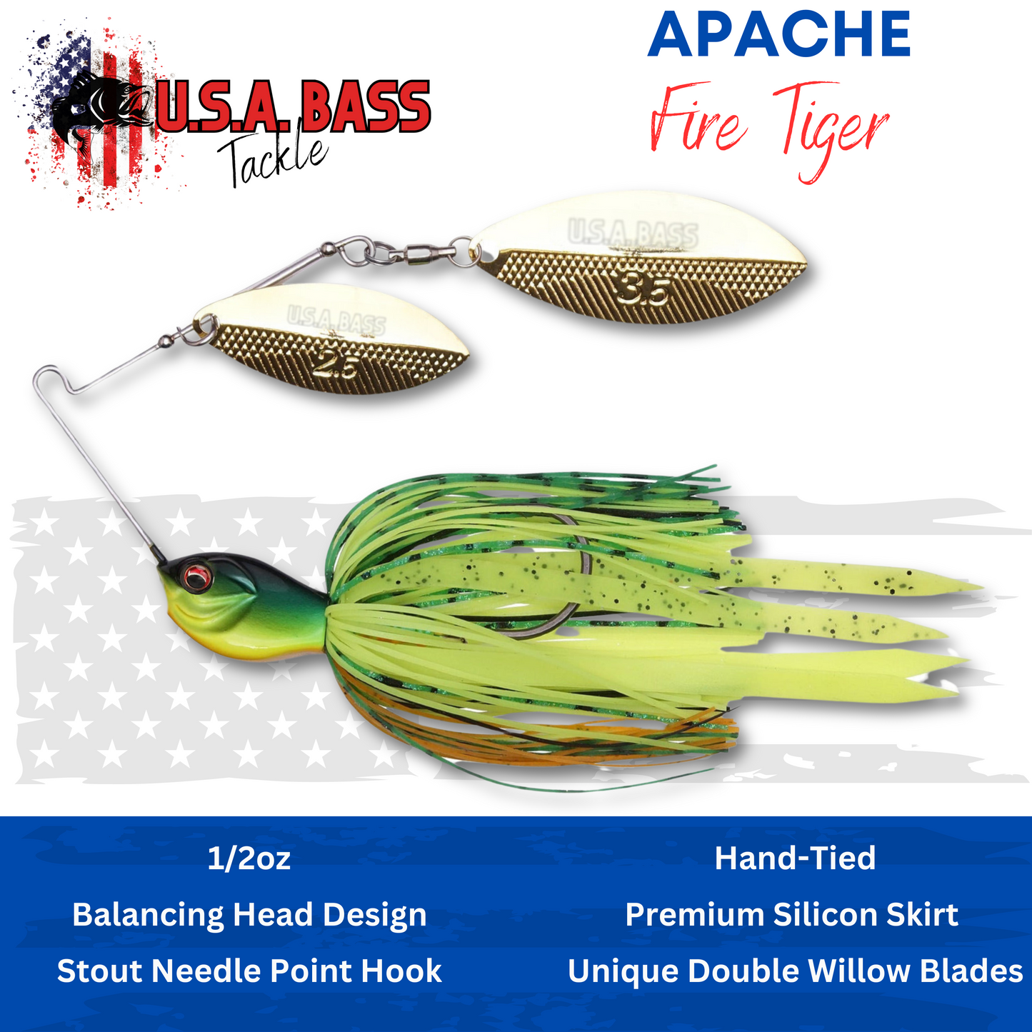 Apache Attack Spinnerbait - Fire Tiger