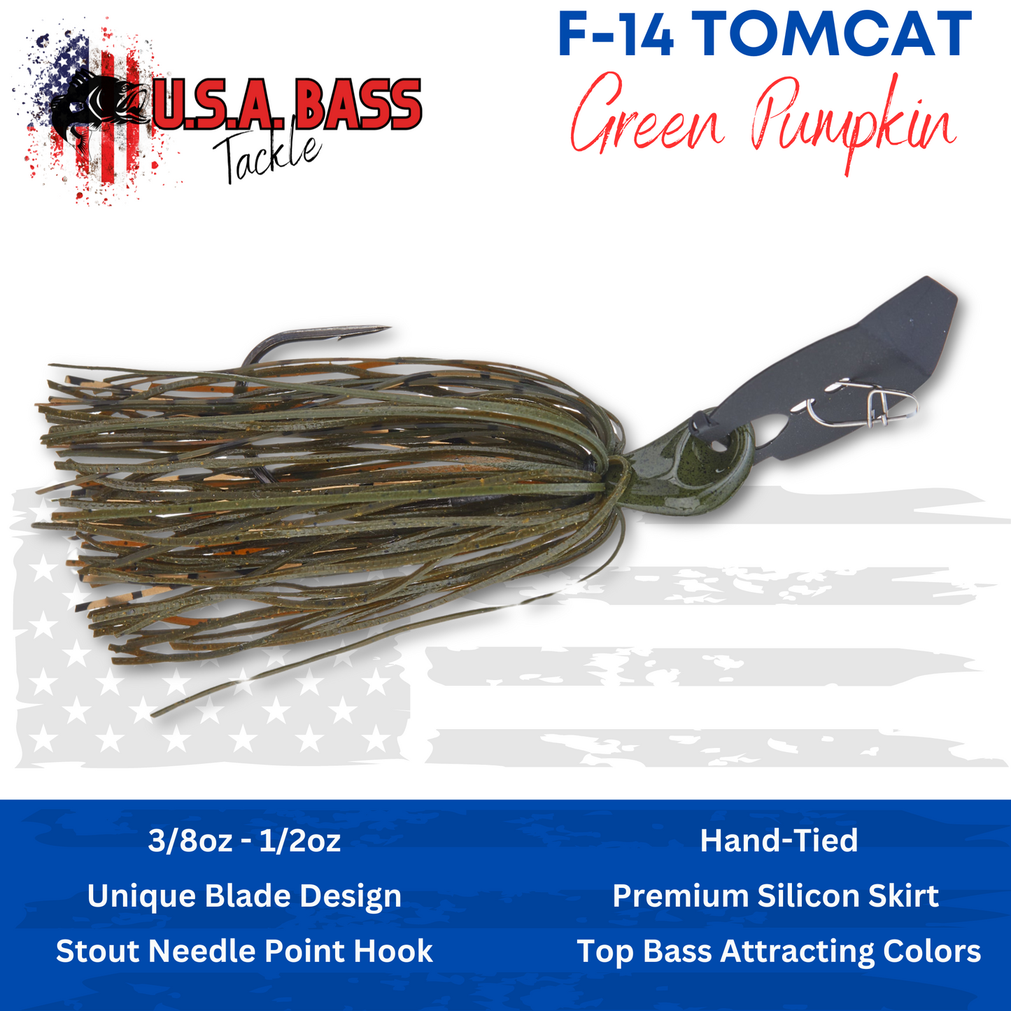 Tomcat Bladed Jig - Green Pumpkin