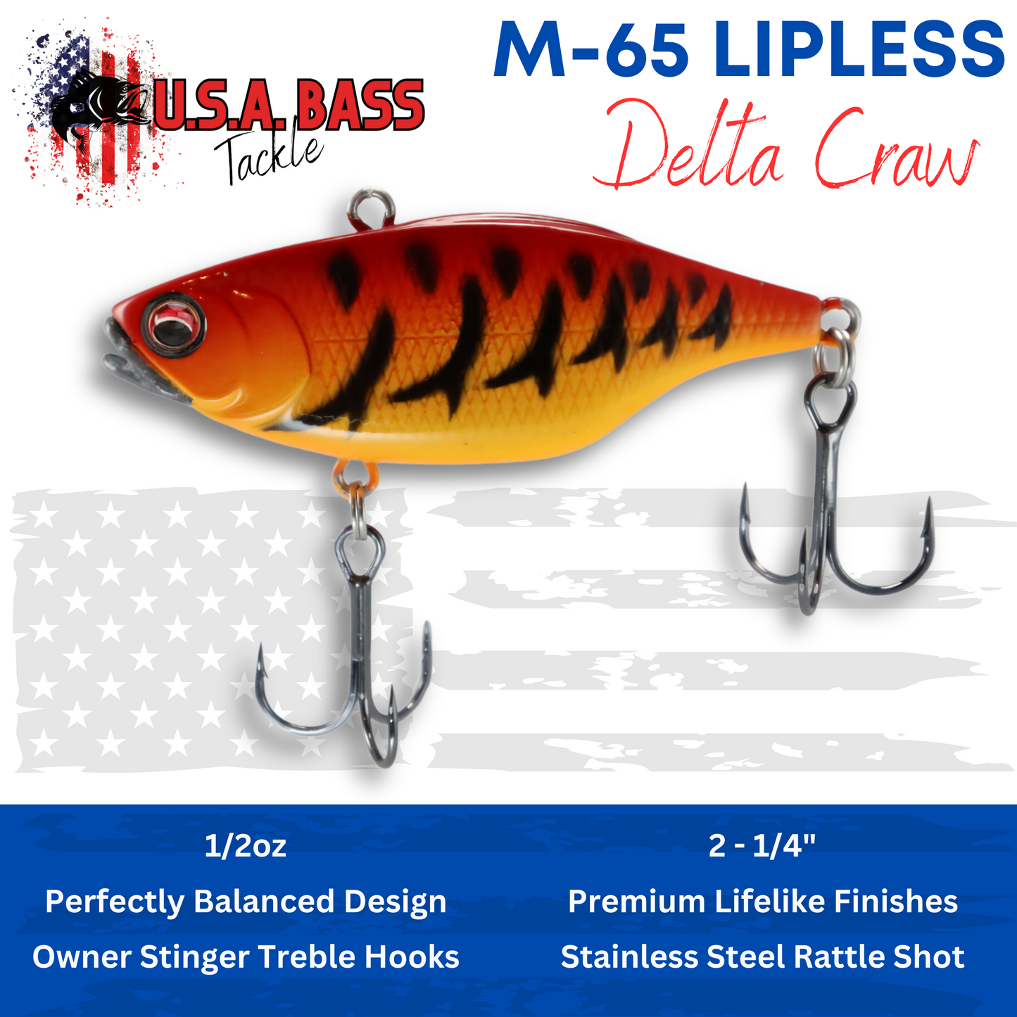 *M-Series Lipless Crankbait - Delta Craw