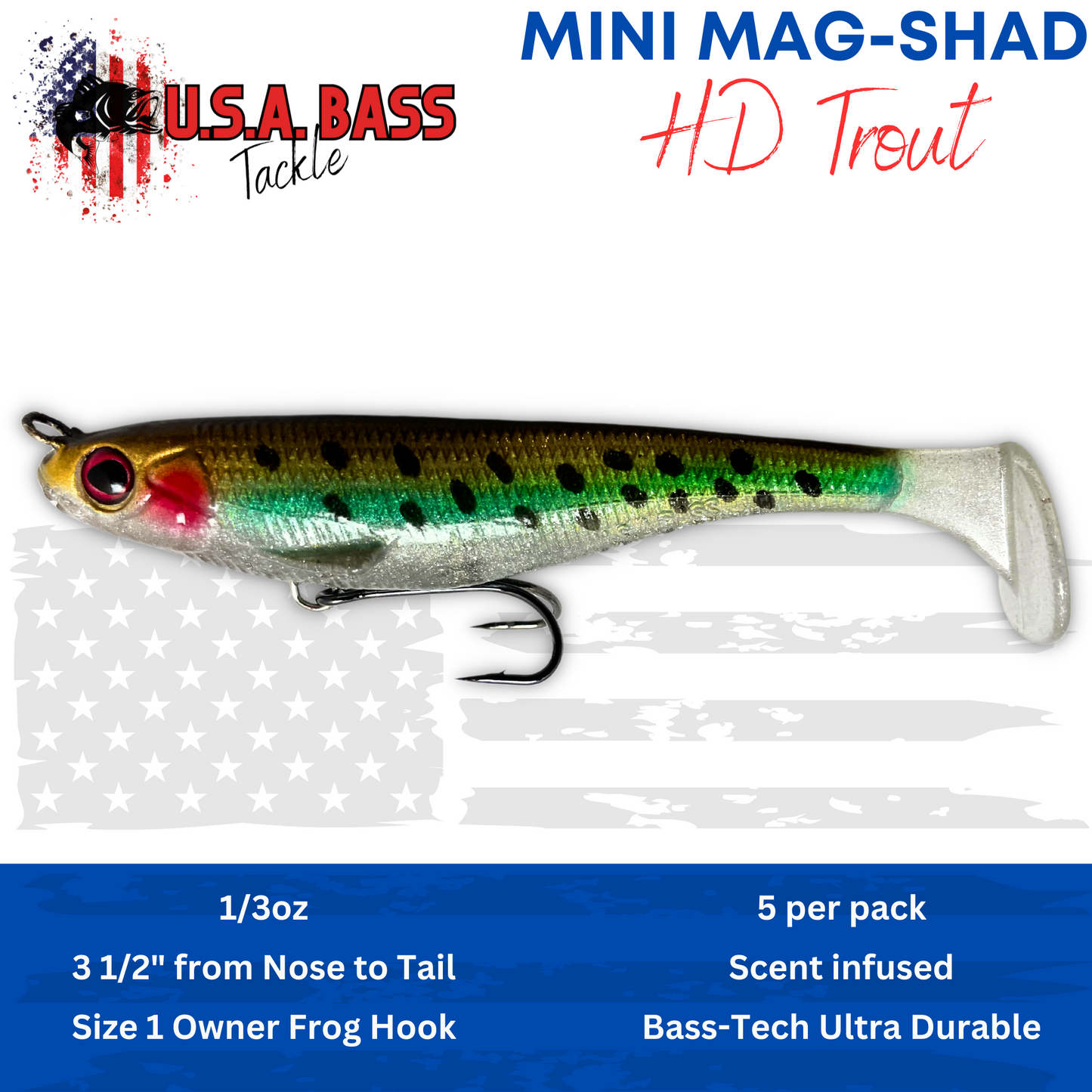 MAG-SHAD Paddle Tail Magnum Swimbaits - HD Trout