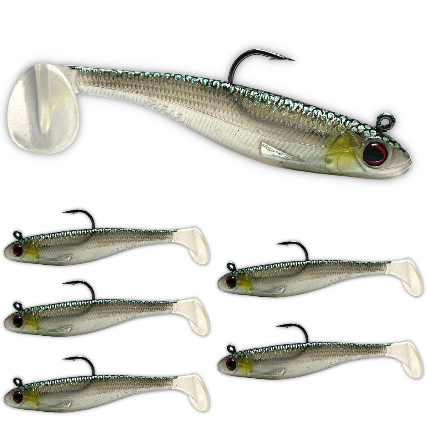 Patriot Shad Paddle Tail Swimbaits - Sexy Shad