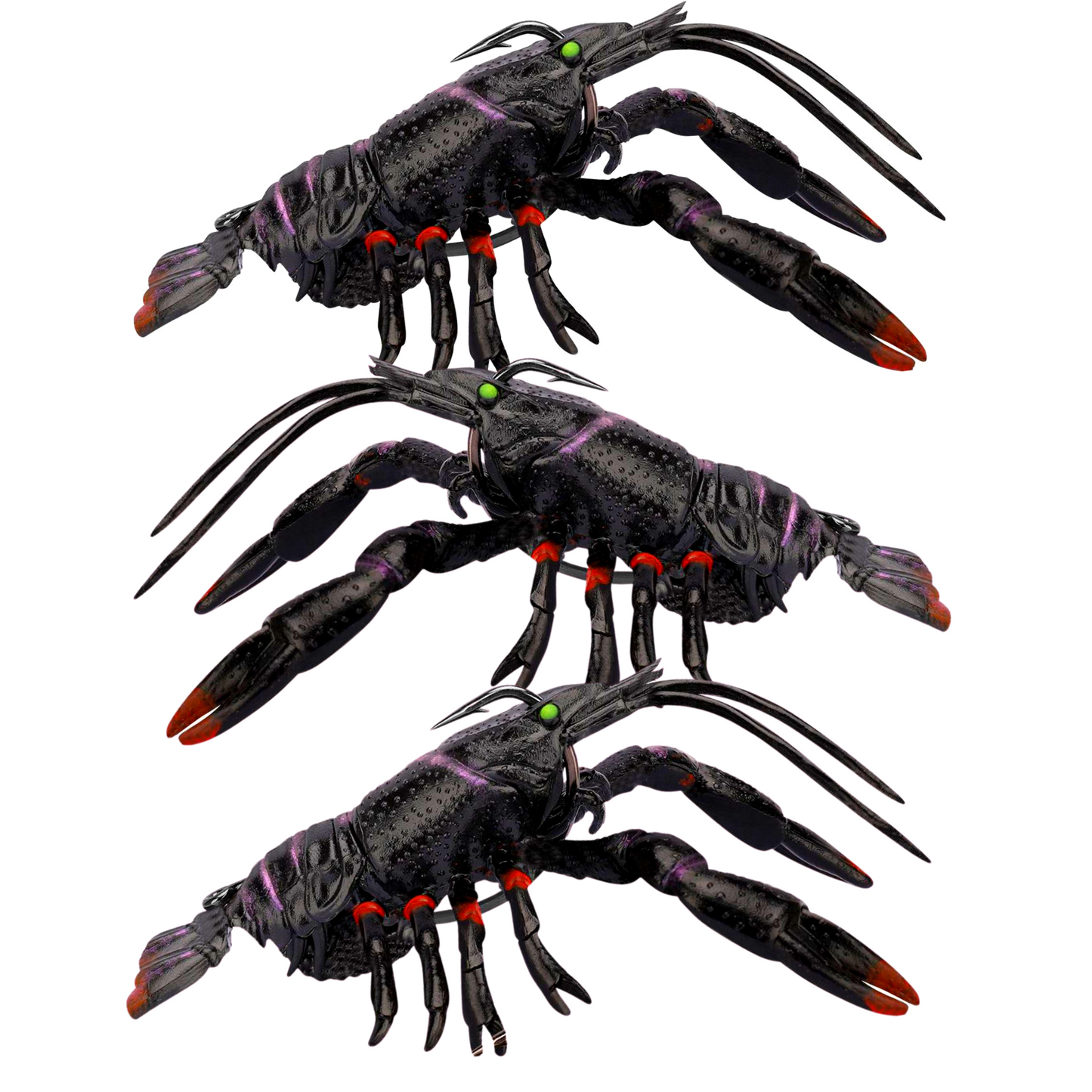 U.S.A. BASS CLUSTER BOMB CRAW - Mean Craw - 3 pack